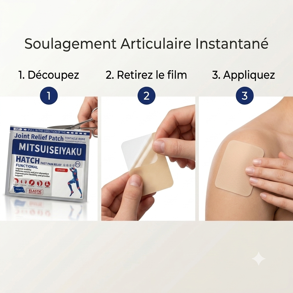 Patch HATCH – Pour soulager les douleurs du dos, genoux, épaules & articulations | 6 Patchs